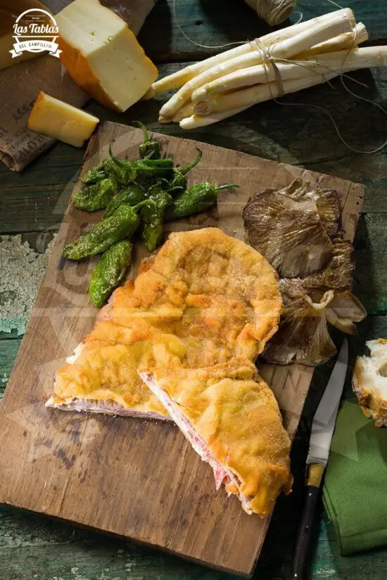 Cachopo esparragos jamon serrano