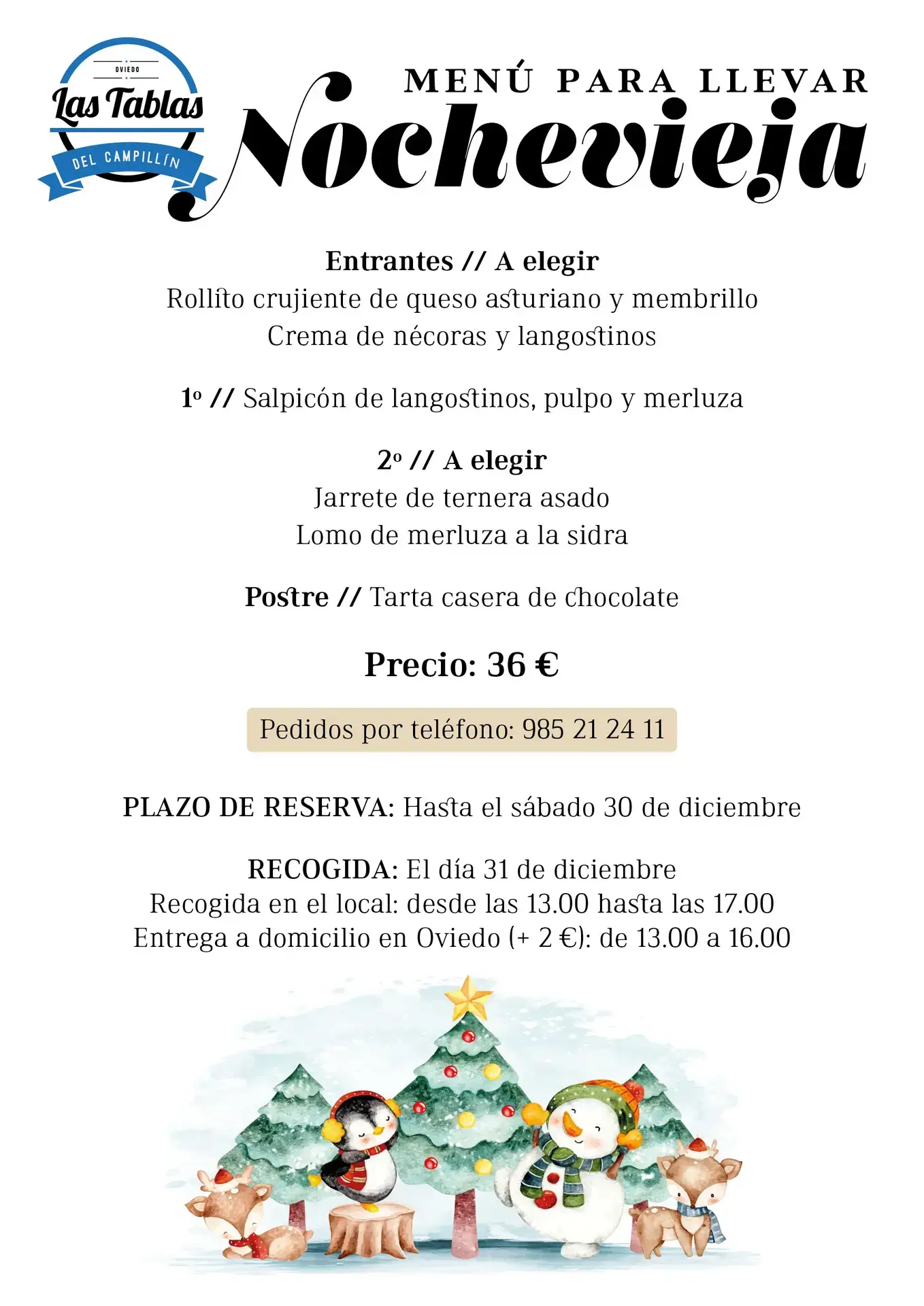 Menú Especial Nochevieja